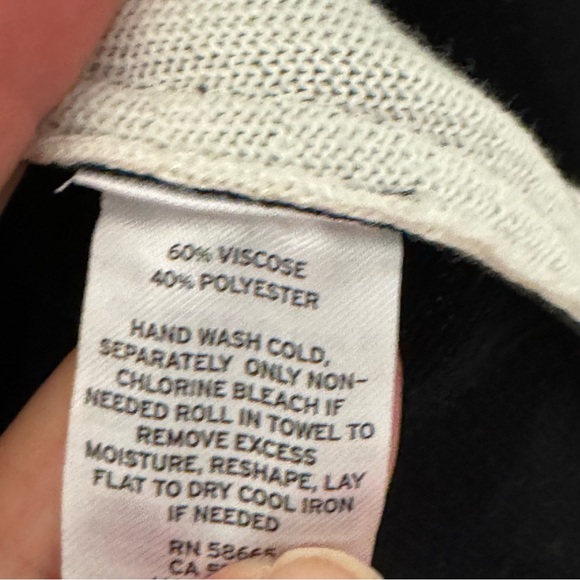 Halogen Black 3/4 sleeve sweater with zipper sides - Picture 7 of 7